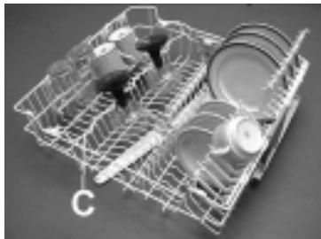 WHIRLPOOL ADG 8573 WH  - TABLEAU DE PROGRAMMES - Support multi-rangement (A) : 1) - 2