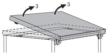ARTHUR MARTIN ASF 65090 - Procedez de la maniere suivante pour enlever le plan de travail de l'appareil : - 3
