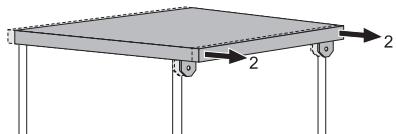 ARTHUR MARTIN ASF 65090 - Procedez de la maniere suivante pour enlever le plan de travail de l'appareil : - 2