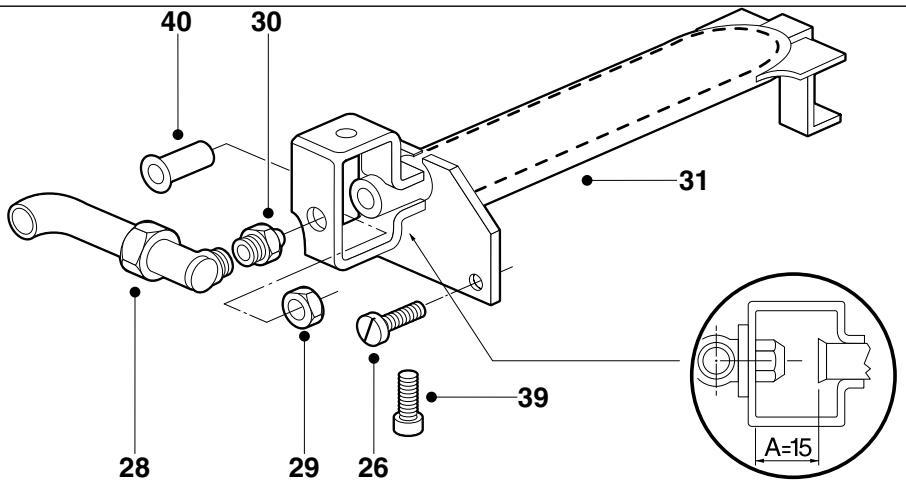 WHIRLPOOL AGB 608/WP - Remplacement de l'injecteur du brûleur de la veilleuse d'allumage (Fig. 5) - 1