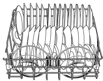 WHIRLPOOL WDF510PAYS - Place load pattern (when silverware basket is on the door) - 2
