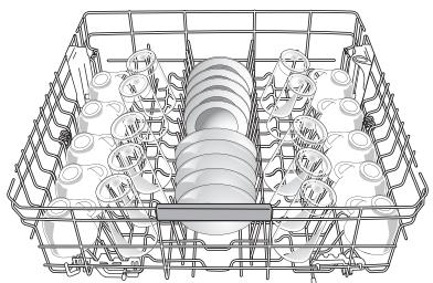 WHIRLPOOL WDF510PAYS - Place load pattern (when silverware basket is in lower rack) - 1