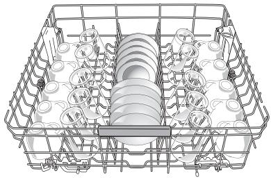 WHIRLPOOL WDF510PAYS - Modelo de entrega para 10 puestos (cuando la canastilla de los cubiertos está en la canasta inferior) - 1
