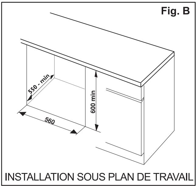 ARTHUR MARTIN FE6422 - Mise en place de l'appareil - 2
