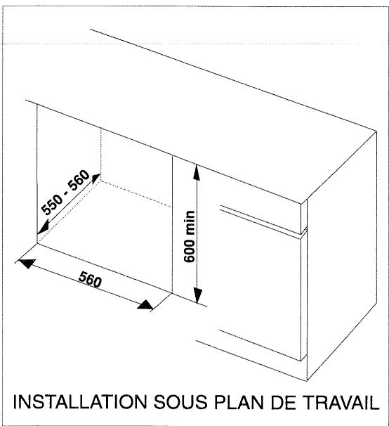 ARTHUR MARTIN TENTATION FE1014 - Précautions d'encastrement : - 3