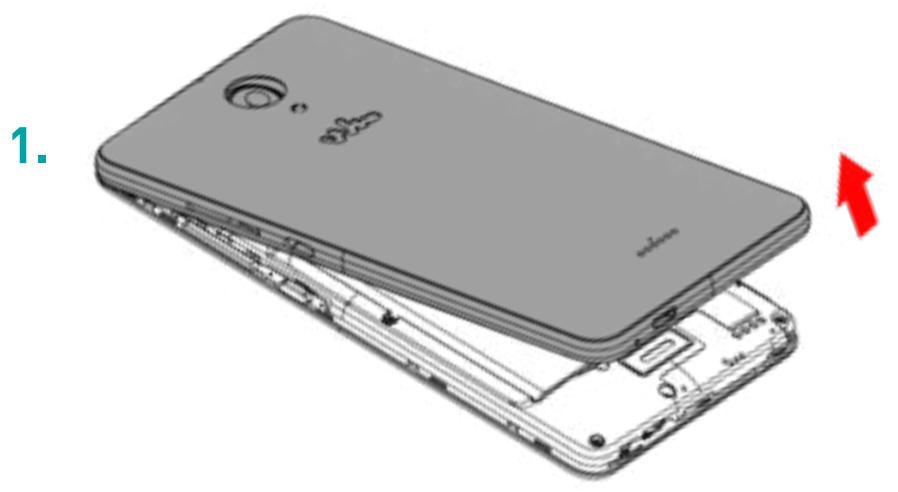 WIKO FREDDY - ~ Inserção cartão SIM - 1 SIM - 1