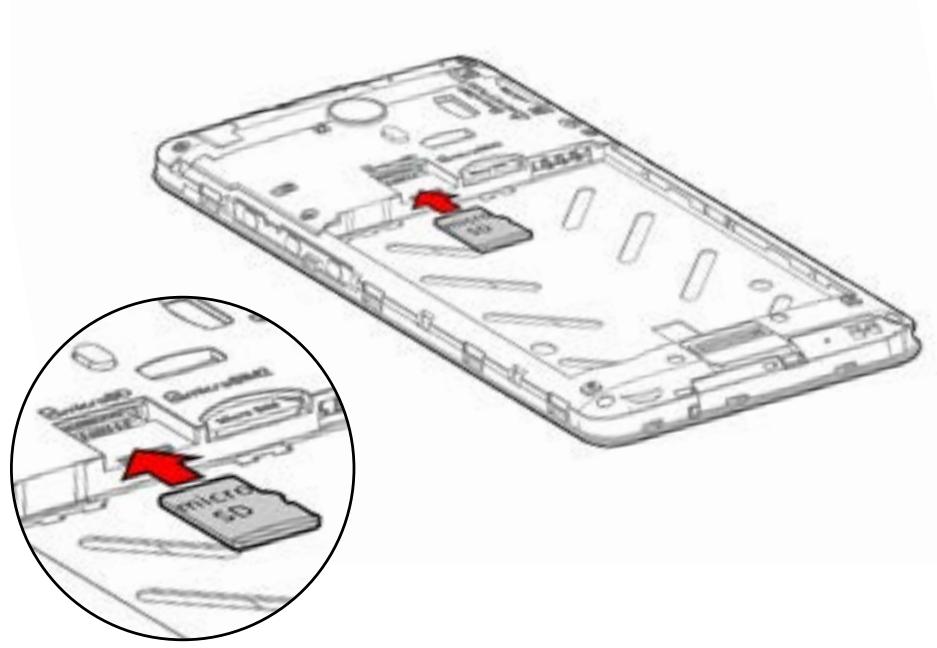 WIKO JERRY 2 - ~ Instalación de la tarjeta de memoria - 1