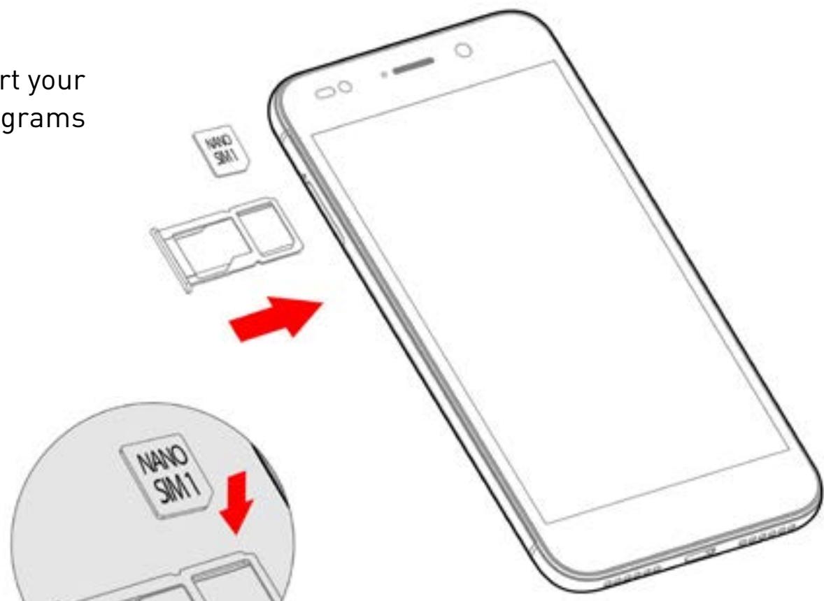 WIKO WIM LITE - - Inserting the SIM card - 1 SIM - 1