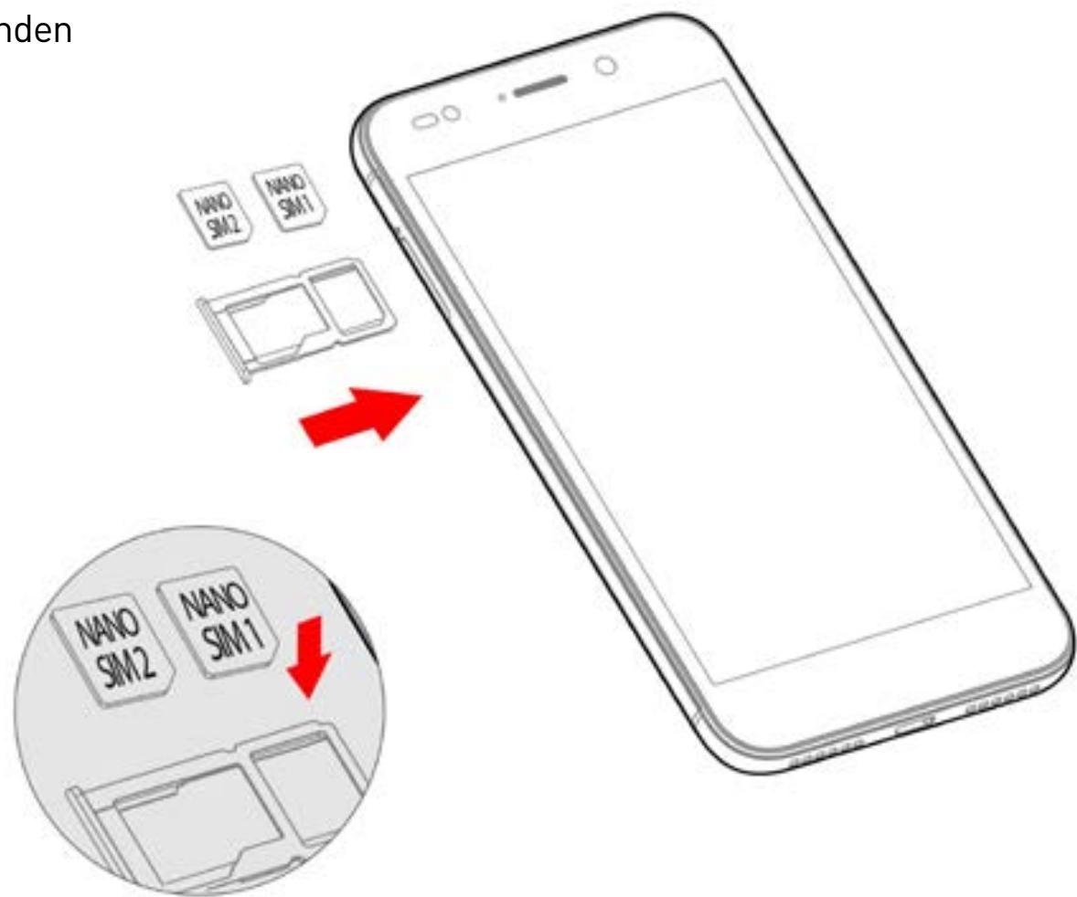 WIKO WIM LITE - - Einlagen der SIM-Karten - 2 SIM - 1