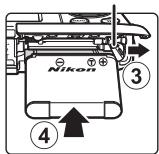 NIKON COOLPIX A100 - Insertion de l'accumulateur et de la carte mémoire - 2