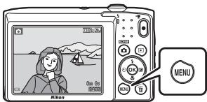 NIKON COOLPIX A100 - Appuyez sur la commande MENU (MENU). - 1