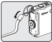 NIKON COOLPIX AW120 - Fixation de la courroie de l'appareil photo pour utilisation terrestre - 1