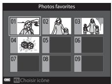 NIKON COOLPIX AW120 - Modification de l'icone de l'album des photos favorites - 2