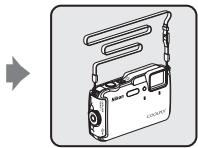 NIKON COOLPIX AW120 - Fixation de la courroie de l'appareil photo pour utilisation terrestre - 6