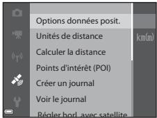 NIKON COOLPIX AW120 - Fonctions pouvant être régées à l'aide de la commande MENU (menu Options données de position) - 1