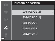 NIKON COOLPIX AW120 - Sélectionné les données de journal à afficher, puis appuyez sur OK. - 1