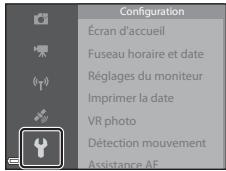 NIKON COOLPIX AW120 - Sélectionnez l'icone de menu souhaïée. - 2