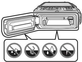 NIKON COOLPIX AW130 - L'étanchête à l'eau n'est pas garantie si l'appareil photo est soumis à des chocs, des vibrations ou une pression excessifs en le laissant tomber, en le heurtant ou en posant dessus un objet lourd. - 1