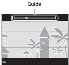 NIKON COOLPIX AW130 - Déplacez l'appareil photo dans une des quatre directions jusqu'à ce que l'indicateur de guide attigne la fin. - 1