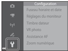 NIKON COOLPIX AW130 - Sélectionnez une icône de menu et appuyez sur la commande OK. - 2