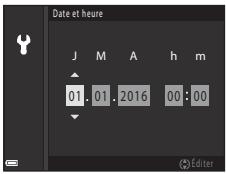 NIKON COOLPIX B700 - Saisissez la date et l'heure actuelles et appuyez sur OK. - 1