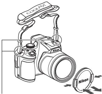 NIKON COOLPIX B700 - Fixation de la courroie de l'appareil photo et du bouchon d'objectif - 5