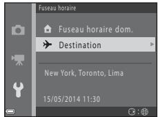NIKON COOLPIX L330 - Utilisez  pour selectionner le fuseau hora. - 2