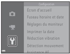 NIKON COOLPIX L330 - Sélectionnez l'icone de menu souhaïée. - 2