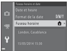 NIKON COOLPIX L330 - Réglage du fuseau horsaire - 1