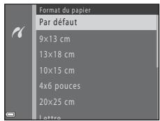 NIKON COOLPIX L330 - Sélectionnez le format de papier souhaité et appuyez sur la commande. - 1