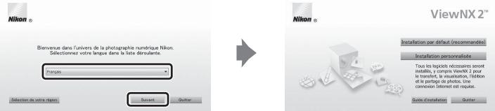 NIKON COOLPIX L330 - Sélectionnez une langue dans la boite de dialogue de selection de la langue pour ouvrir la fenêtre d'installation. - 1