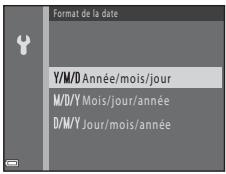 NIKON COOLPIX L330 - Sélectionnez le format de la date et appuyez sur la commande  . - 1
