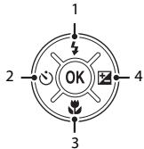 NIKON COOLPIX L330 - Fonctions que vous pouvez régler à l'aide du sélecteur multidirectionnel - 1