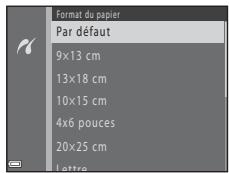 NIKON COOLPIX L830 - Sélectionnez le format de papier souhaité et appuyez sur la commande. - 1