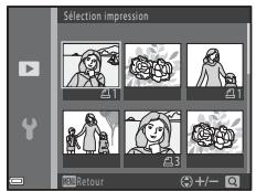 NIKON COOLPIX L830 - Sélectionnez les images (99 maximum) et le nombre de copies youlu (jusqu'à neuf) pour chaque image. - 1