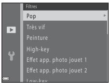NIKON COOLPIX L830 - Sélectionnez l'effet souhaité à l'aide du sélecteur multidirectionnel ▲▼ et appuyez sur la commande OK. - 1