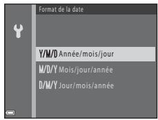 NIKON COOLPIX L830 - Sélectionnez le format de la date et appuyez sur la commande . - 1