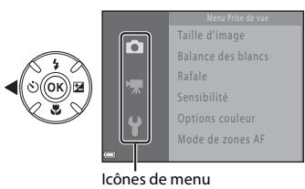 NIKON COOLPIX L830 - Appuyez sur la commande du sélecteur multidirectionnel. - 1