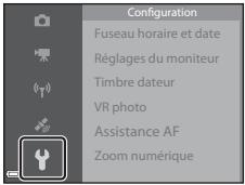 NIKON COOLPIX S9900 - Sélectionnez une icône de menu puis appuyez sur OK. - 2