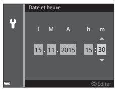 NIKON COOLPIX S9900 - Réglez la date et l'heure, et appuyez sur OK. - 1