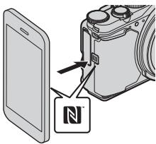 NIKON COOLPIX S9900 - Mise en contact d'un dispositif intelligent compatible NFC avec l'appareil photo pour une connexion Wi-Fi - 1