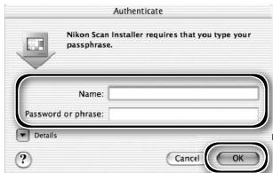 NIKON COOLSCAN 9000,  9000 - "Authentication" (Mac OS X Only) - 5