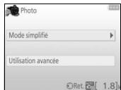 NIKON D3400 - Menu du mode guide - 5