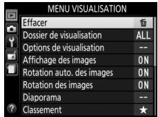 NIKON D3400 - Placez le curseur dans le menu sélectionné. - 2