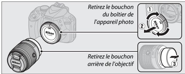 NIKON D3400 - Fixation d'un objectif - 1