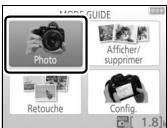 NIKON D3400 - Menu du mode guide - 3