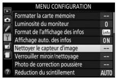 NIKON D5300 - Sélectionner nettoyer le capteur d'image dans le menu configuration. - 1