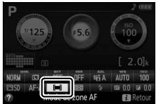NIKON D5300 - Afficher les options du mode de zone AF. - 2