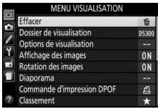 NIKON D5300 - Menu visualisation : gestion des images - 6