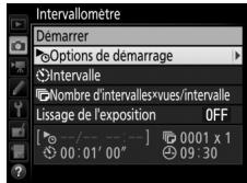 NIKON D7200 - Modifiez les réglages de l'intervallomètre. - 1